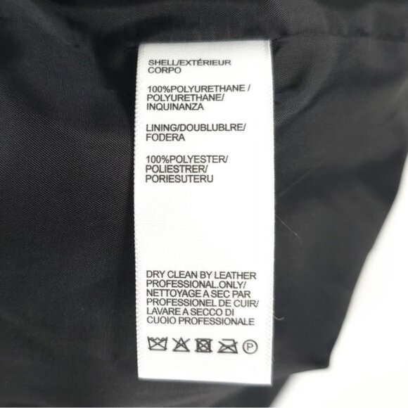 NWT REBECCA MINKOFF BLACK Faux Leather Blazer Jacket 2 Button & Pockets Sz M & L - Picture 12 of 13